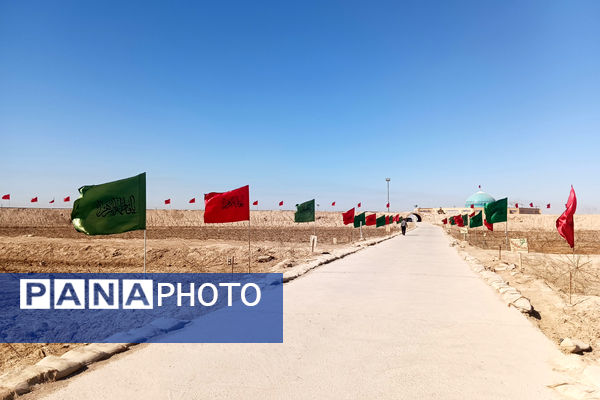 قدم گذاشتن دانش‌آموزان رباط‌کریم بر خاک پاک شلمچه