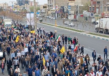 همبستگی مردم شهرستان اسلامشهر در راهپیمایی روز قدس