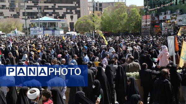 مشهد، حماسه‌ای به وسعت قدس؛ طنین فریاد مقاومت در خیابان‌ها