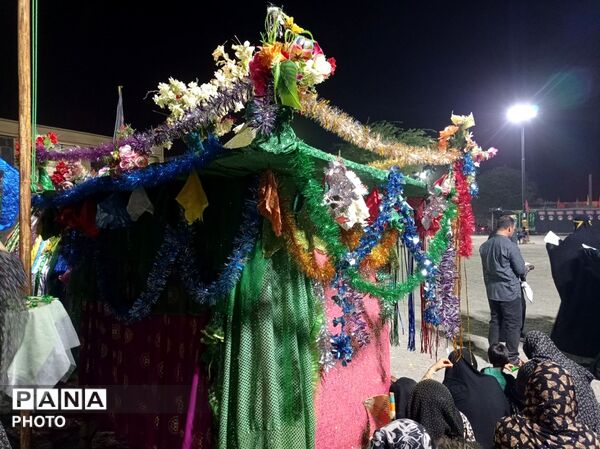 آیین سنتی تعزیه‌خوانی «عروسی شاهزاده قاسم» در محله زرکی میناب