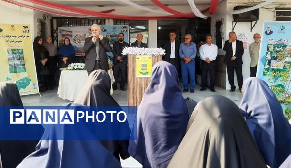 مانور بازگشایی مدارس عباس آباد 