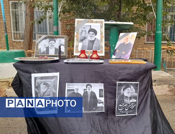 مدارس شهرستان صالح آباد عزادار سید مقاومت