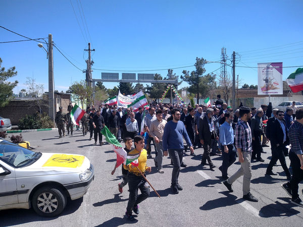 راهپیمایی روز قدس در شهر کهک قم