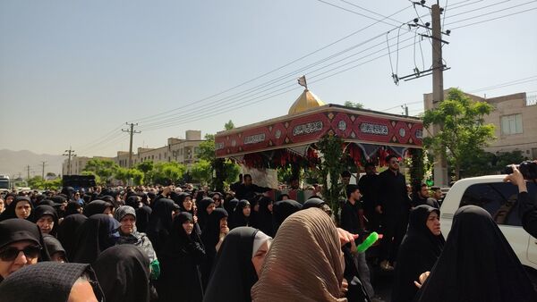 مراسم تشیع و تدفین شهید مصطفی صالحی مقدم در گلزار شهدا شهرستان قدس 