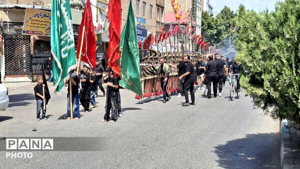 آیین عزاداری صبح تاسوعا در هیئت علی‌اکبر با حضور دانش‌آموزان