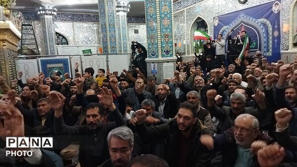 اجتماع بزرگ مردم نیشابور در پی محکومیت حمله رژیم صهیونسیتی و آمریکای جنایتکار به ایران 