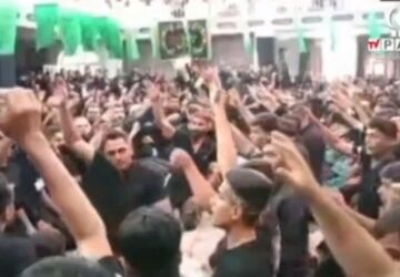 برگزاری مراسم سقاخوانی در حسینیه ابوالفضل شهر بادرود 