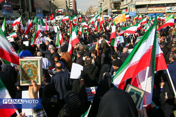راهپیمایی محکومیت اقدامات تروریستی آمریکا و رژیم صهیونیستی علیه ملت ایران