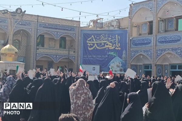 خروشِ بصیرت در صحن امامزاده جعفر (ع)؛ تالار قرآن پیشوا گنجایش دریای سوگواران مقتدا را نداشت