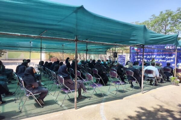 آیین خشت‌گذاری هنرستان اطلس روان کارا شهرستان پاکدشت 