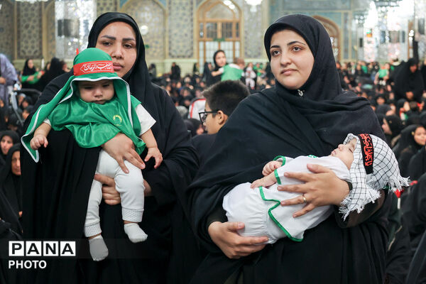 آیین معنوی «شیرخوارگان حسینی» در حرم مطهر رضوی