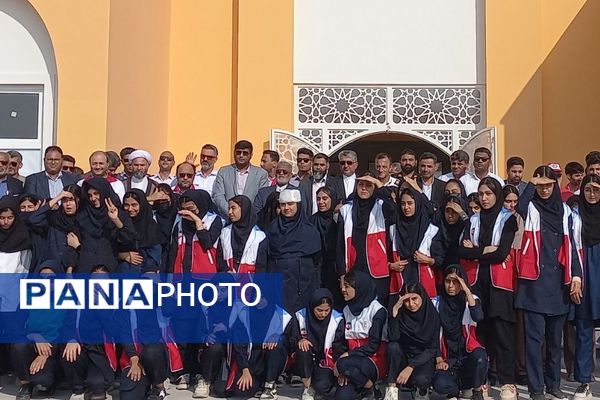 بیست و ششمین مانور زلزله و ایمنی در مدرسه دخترانه شهید رضا زارعی بندرعباس