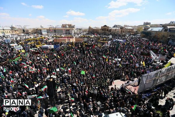مراسم چهلمین روز شهادت قائد شهید حضرت آیت‌الله امام خامنه‌ای در همدان
