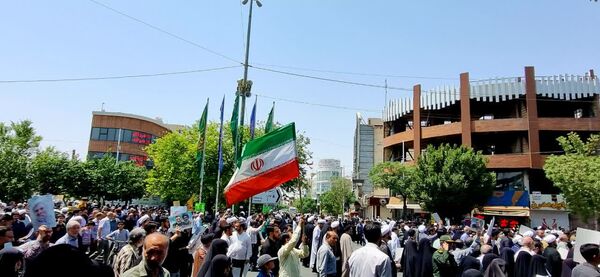 خروش مردم انقلابی قم در اعلام انزجار از جنایات رژیم صهیونیستی 
