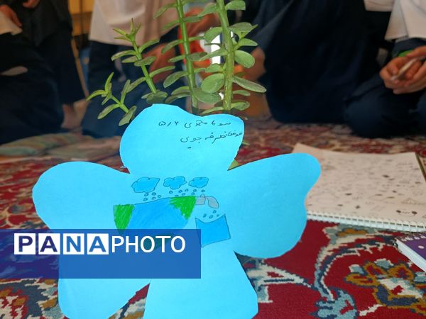 نقاشی همگانی با موضوع صرفه‌جویی در مصرف آب ، گاز و برق
