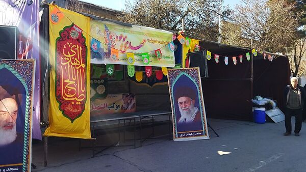 لحظاتی از آماده سازی موکب ها برای مهمانی کیلومتری نیشابور 