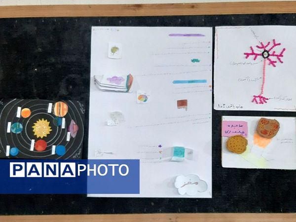 نمایشگاه دست سازه های دانش آموزان دبیرستان بهار آزادی