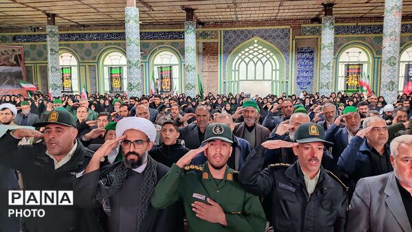 مراسم گرامیداشت چهلم امام شهید در گلزار شهدای  شهر بار نیشابور-۱