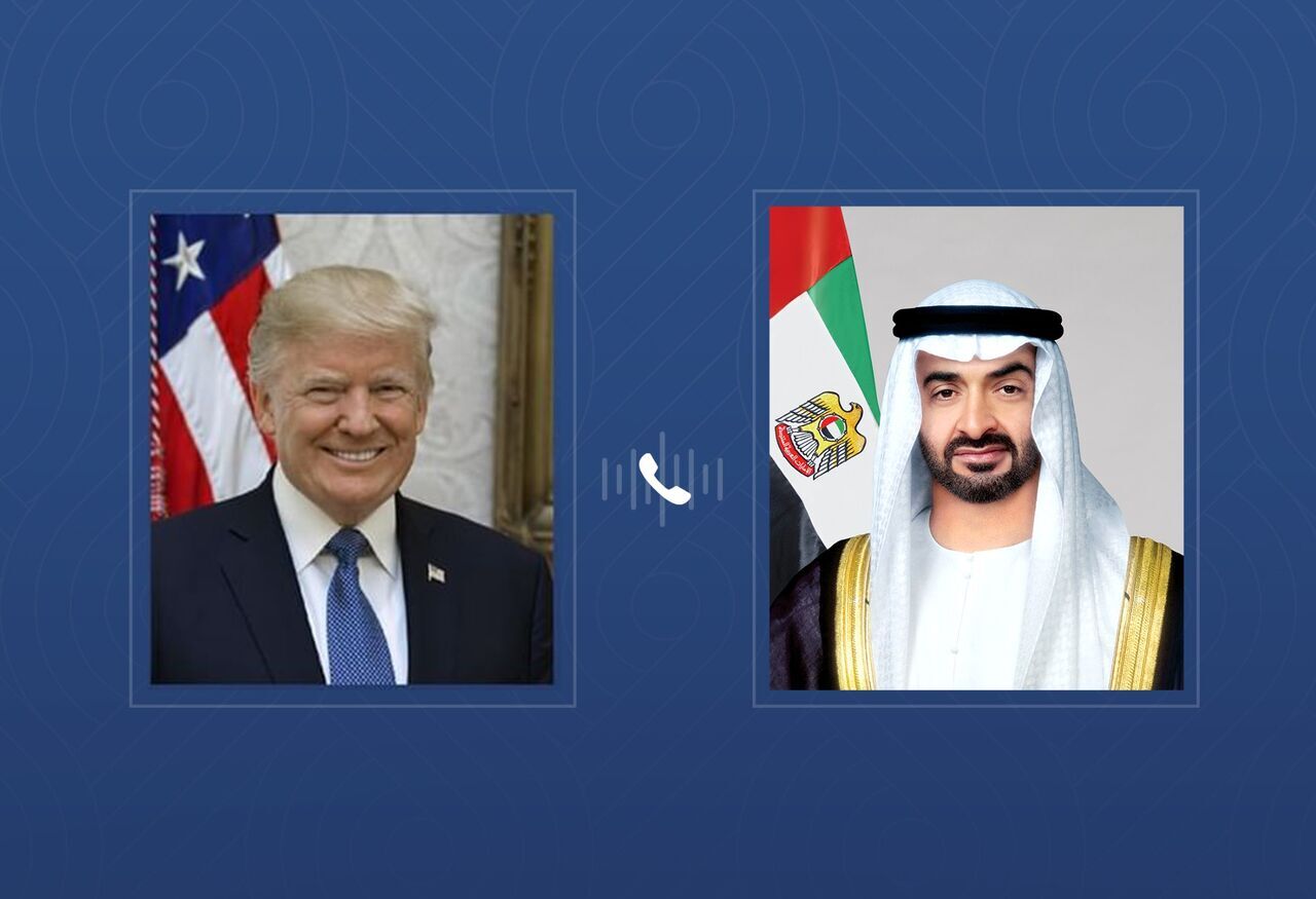 گفت‌وگوی تلفنی بن زاید و ترامپ در مورد تحولات منطقه غرب آسیا