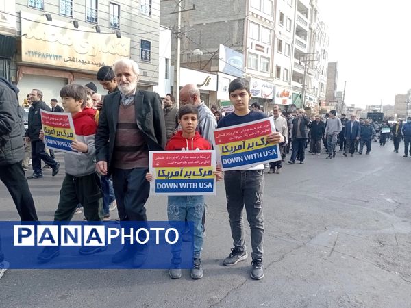 راهپیمایی مردمی به شکرانه پیروزی مردم قهرمان غزه و جبهه مقاومت