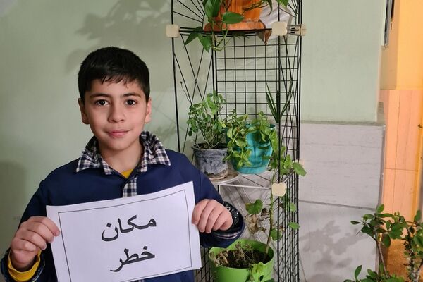 مانور سراسری زلزله در دبستان هموطن یک رودهن 