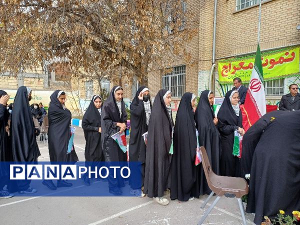 استقبال از شهید گمنام در دبیرستان نمونه معراج شیروان