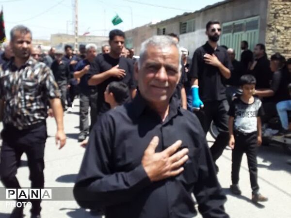 در هشتمین روز ماه محرم طنین نوای یا حسین در کوچه‌های فدافن پیچید
