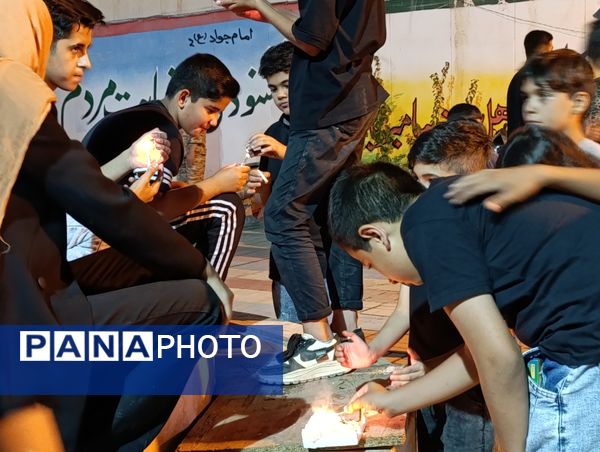 مراسم شام غریبان شهدای دشت کربلا در مسجد صاحب الزمان آشخانه 