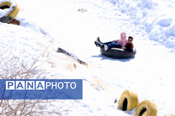 نشاط زمستانی در پیست «سخوید» یزد