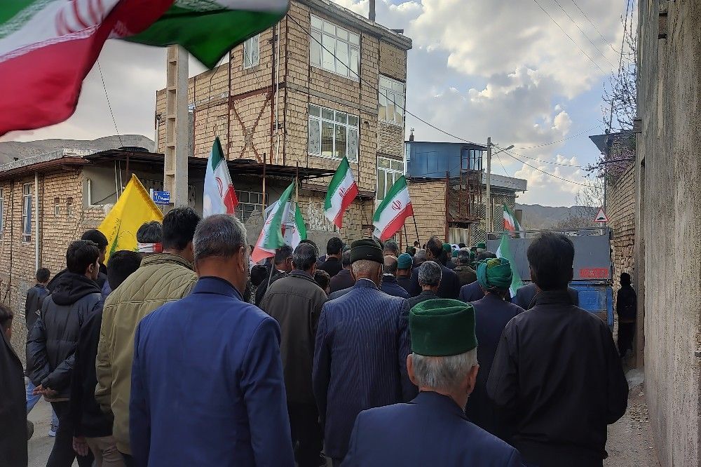 مراسم راهپیمایی اربعین شهادت قائد امت در شهر بار نیشابور-۱