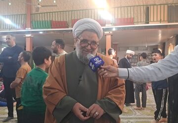 حضور امام جمعه آشخانه در جمع معتکفین پسر این شهر