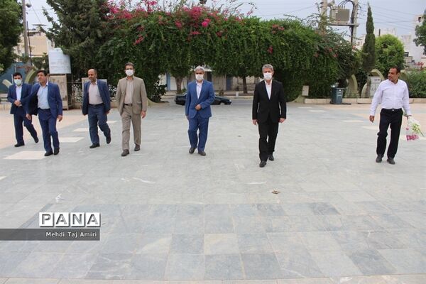 تجدید پیمان معاون جدید پرورشی و فرهنگی آموزش و پرورش استان بوشهر با آرمان های شهدا