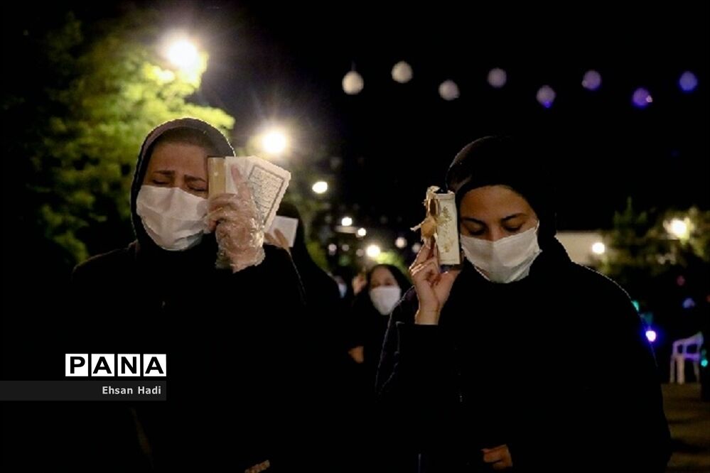 مراسم احیای شب ۲۱ رمضان در خیابان های مشهد