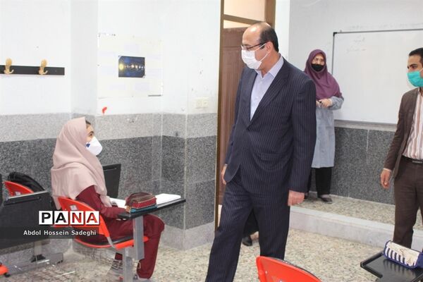 بازدید مدیرکل آموزش و پرورش استان بوشهر از بازگشایی دبیرستان شهیده سهام خیام بوشهر