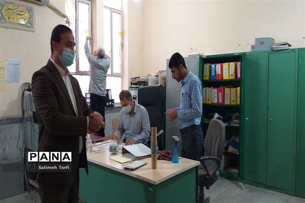 بازدید ازحوزه‌های امتحانی جهت آماده سازی و برگزاری امتحانات نهایی دوازدهم درشهرستان حمیدیه