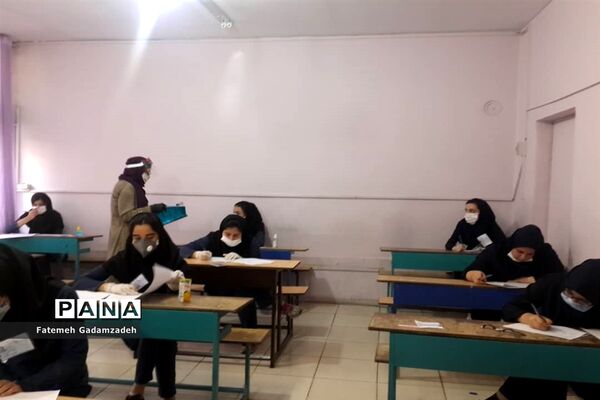 برگزاری امتحانات پایه دوازدهم با رعایت پروتکل‌های بهداشتی در اسلامشهر