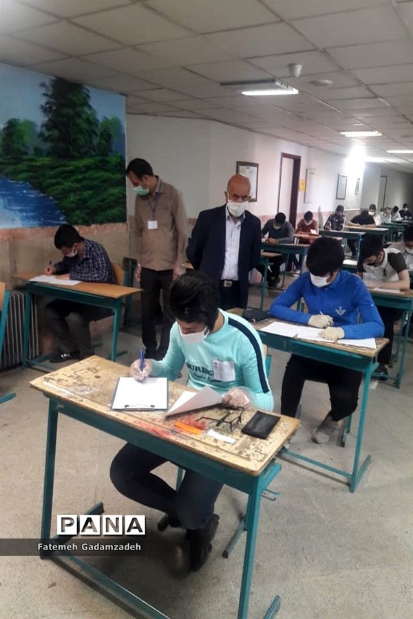 برگزاری امتحانات پایه دوازدهم با رعایت پروتکل‌های بهداشتی در اسلامشهر