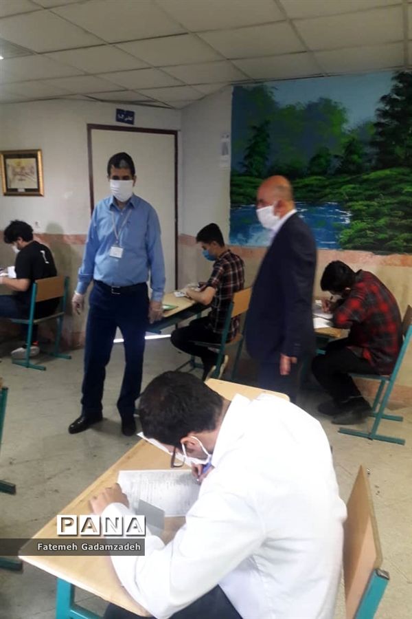 برگزاری امتحانات پایه دوازدهم با رعایت پروتکل‌های بهداشتی در اسلامشهر