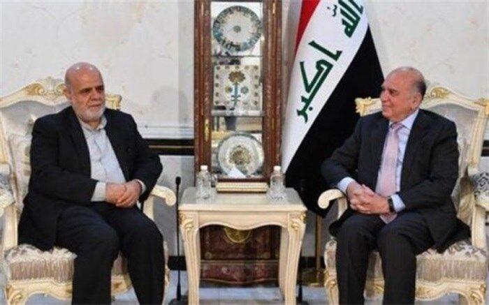 وزیر خارجه عراق و سفیر ایران در بغداد با یکدیگر دیدار کردند