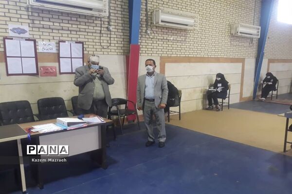 برگزاری امتحانات نهایی دوازدهم متوسطه دخترانه درسالن ورزشی حجاب  شهرستان حمیدیه