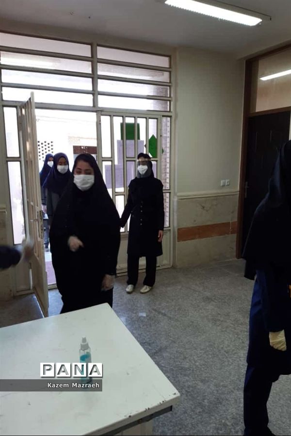 برگزاری امتحانات نهایی دوازدهم متوسطه دخترانه درسالن ورزشی حجاب  شهرستان حمیدیه