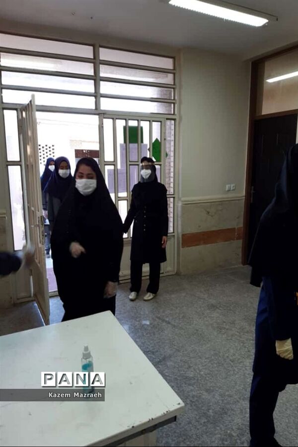 برگزاری امتحانات نهایی دوازدهم متوسطه دخترانه درسالن ورزشی حجاب  شهرستان حمیدیه