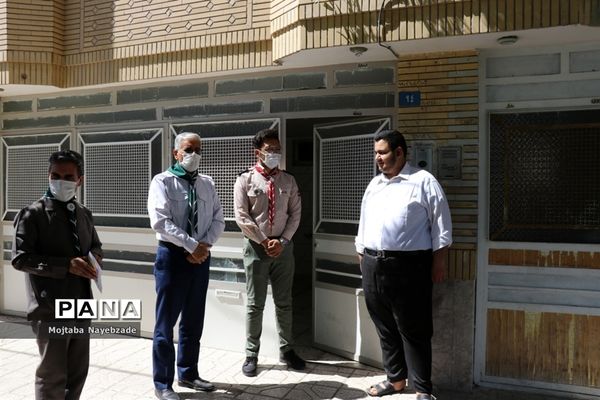 عیادت مدیر و کارکنان سازمان دانش آموزی خراسان رضوی  از  یاور مربی پیشتاز امیر محمد احمدی