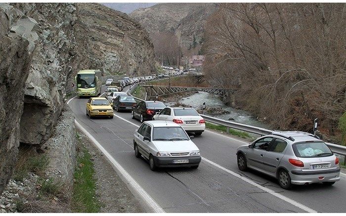 تردد روان در محورهای چالوس، هراز و فیروزکوه