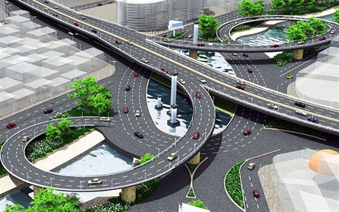 تداوم عملیات عمرانی شبانه در پل قدس اردبیل