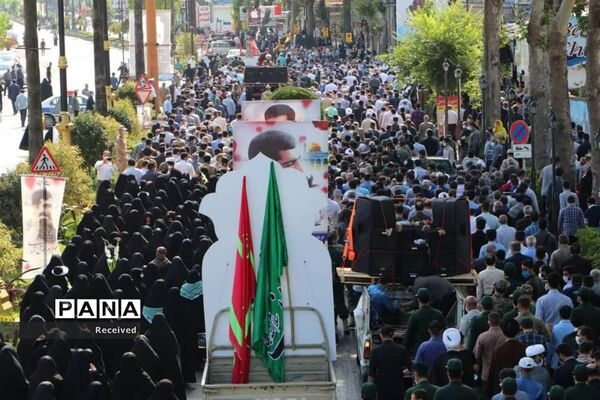 تشییع پیکر شهید مدافع حرم علی جمشیدی در نور
