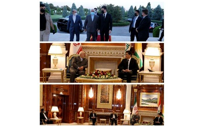 رایزنی ظریف با نیچروان بارزانی در اربیل