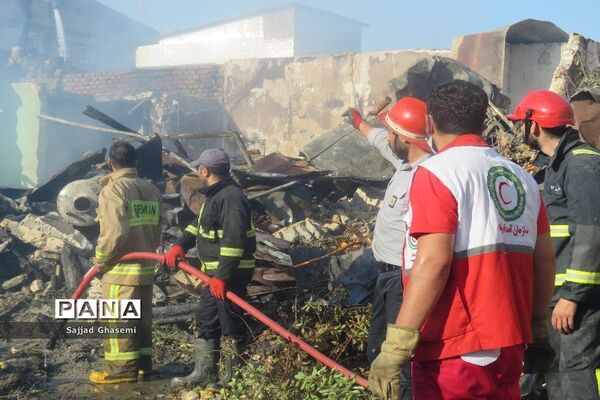 آتش سوزی ۴ خانه در شهرستان بندرگز
