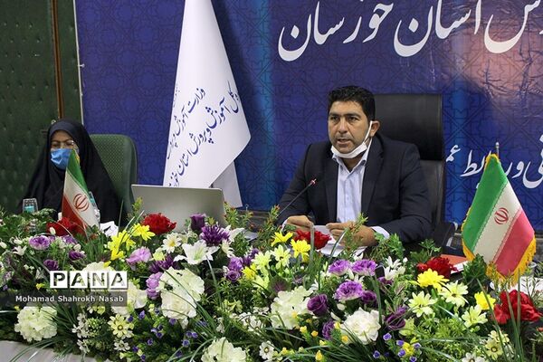نشست ویدیو کنفراس مسئولان مناطق و نواحی سازمان دانش‌آموزی خوزستان