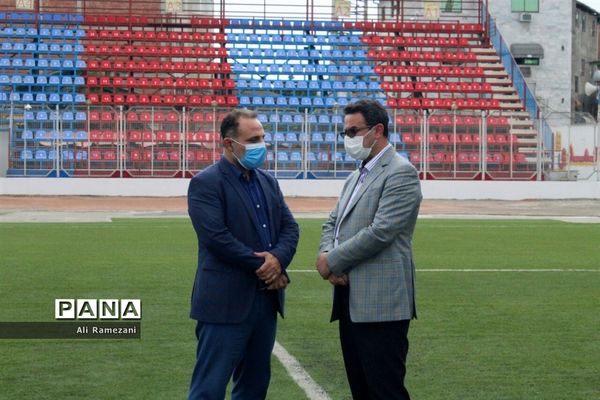 بازدید مدیرکل ورزش و جوانان مازندران از ورزشگاه شهید وطنی قائم‌شهر